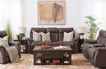 Load image into Gallery viewer, Traditional Lift Top Cocktail Table in Weathered Brown
