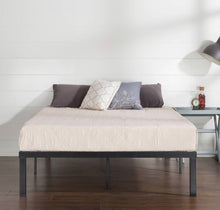 Load image into Gallery viewer, 14” Luis Quick Lock Metal Platform Bed-Queen-Black #3093
