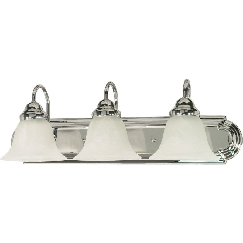Turcotte 3-Light Dimmable Polished Chrome Vanity Light *AS IS* 14CDR