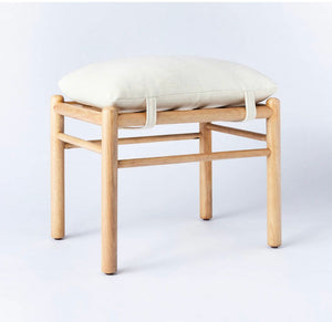 Wooden Upholstered Ottoman with straps #3028