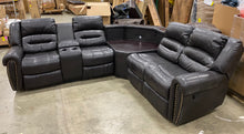 Load image into Gallery viewer, Ricore 109&quot; Symmetrical Reclining Sectional Espresso
