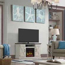 Load image into Gallery viewer, Lorraine TV Stand for TVs up to 55&quot; with Electric Fireplace Included #ad353
