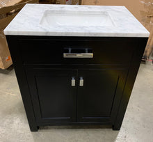 Load image into Gallery viewer, Minnetrista 30" Single Bathroom Vanity Set Black/Marble Sink 1004CDR
