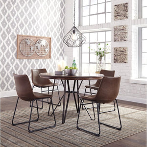 Irving Upholstered Side Chair in Brown 2 in Box #55HW