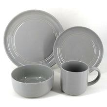 Load image into Gallery viewer, Gray Maysville Stoneware 16 Piece Dinnerware Set, Service for 4 #285HW
