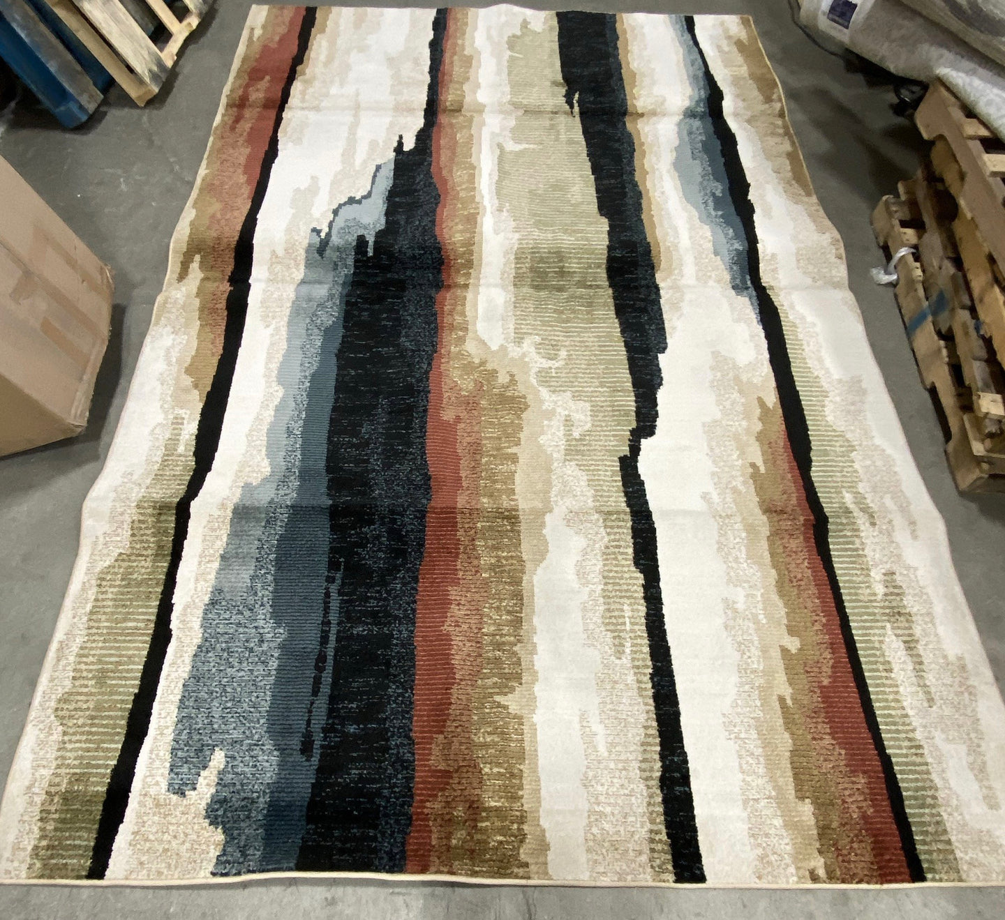 Orian Abstract Stripe Print 7'10