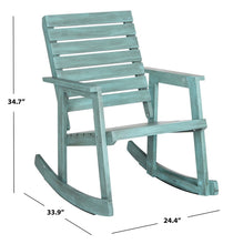 Load image into Gallery viewer, Alexei Rocking Chair in Beach House Blue #526HW
