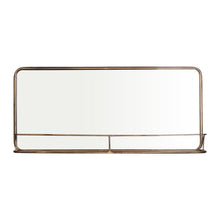 Load image into Gallery viewer, Peetz Accent Mirror with Shelves 16x36 Brass/Gold(1836RR)
