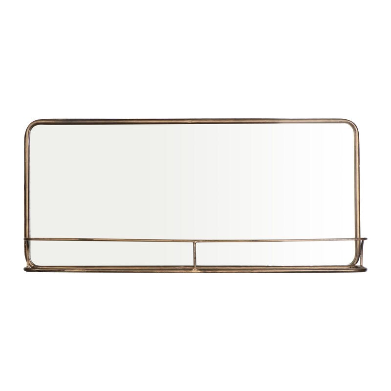 Peetz Accent Mirror with Shelves 16x36 Brass/Gold(1836RR)