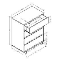 Load image into Gallery viewer, Modern 4 Drawer Dresser Espresso(494)
