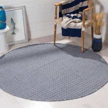 Load image into Gallery viewer, Montauk Ivory/Navy 6 ft. x 6 ft. Round Area Rug(1514)
