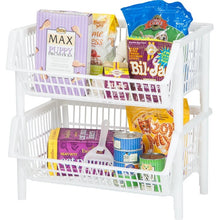 Load image into Gallery viewer, Jumbo Stacking Plastic Basket (Set of 4) #352HW
