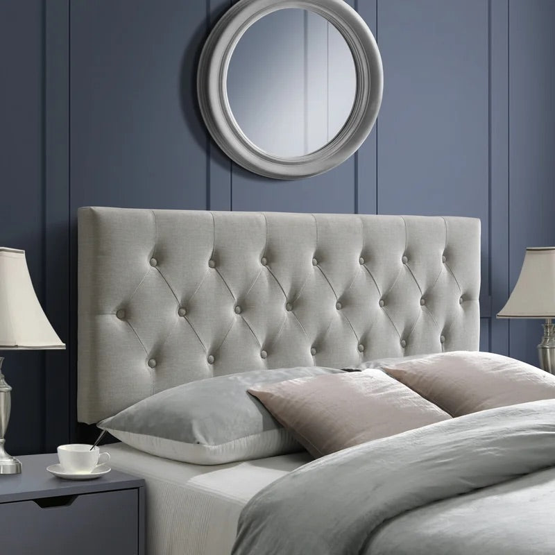 Bianny Queen Upholstered Panel Headboard Beige 251CDR