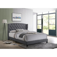 Load image into Gallery viewer, Fort Calhoun Tufted Upholstered Low Profile Platform Bed Gray Cali King(1055)
