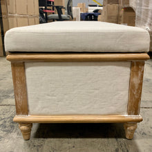 Load image into Gallery viewer, Raw White Pennie Upholstered Flip Top Storage Bench
