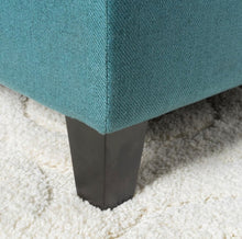 Load image into Gallery viewer, Mission Dark Teal Storage  Fabric Ottoman Bench 1532CDR
