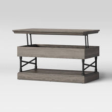 Load image into Gallery viewer, Conway Wood Lift Top Coffee Table with Cast Iron Frame Gray(516)
