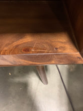 Load image into Gallery viewer, Mid-Century Solid Wood 1 Drawer Nightstand-Walnut
