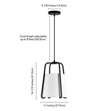 Load image into Gallery viewer, Black Percy 1 - Light Single Cone Pendant #600HW
