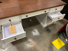 Load image into Gallery viewer, Durham Weathered White 66" Executive Desk
