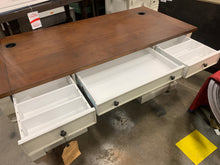 Load image into Gallery viewer, Durham Weathered White 66" Executive Desk
