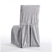 Load image into Gallery viewer, Solid Dining Chair Skirted Slipcover HA9727
