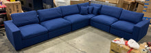 Load image into Gallery viewer, Robesonia 158" Modular Corner Sectional Navy Blue 958CDR
