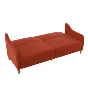 Joy 77" Round Arm Sleeper Burned Orange #354HW