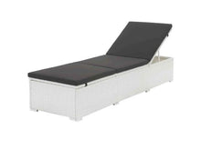 Load image into Gallery viewer, vidaXL Sun Lounger with Cushion Poly Rattan White Patio Pool Day Bed(1890RR)
