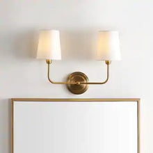 Load image into Gallery viewer, Jaxson 17.5-in W 2-Light Brass Gold Wall Sconce 3092RR
