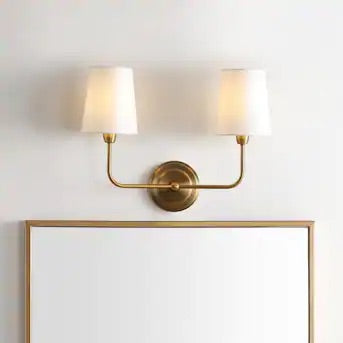Jaxson 17.5-in W 2-Light Brass Gold Wall Sconce 3092RR