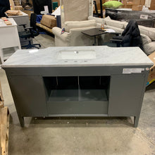 Load image into Gallery viewer, Metz Maple Gray 60" Single Bathroom Vanity Set AS IS (SB1518)(OUT OF BOX)
