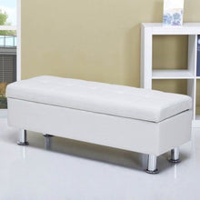 Load image into Gallery viewer, Frankfort Ottoman Faux Leather White(1548)
