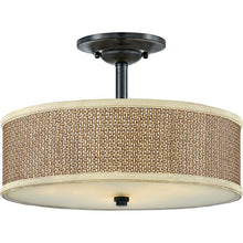 Load image into Gallery viewer, Mystic Black Salguero 3 - Light 17&quot; Unique/Statement Drum Semi Flush Mount #410HW
