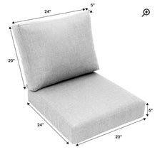 Load image into Gallery viewer, Outdoor Seat/Back Cushion 23&#39;&#39; W x 24&#39;&#39; D
