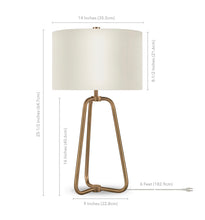 Load image into Gallery viewer, Bryan Table Lamp-Golden Antique Brass with Linen shade #310MM
