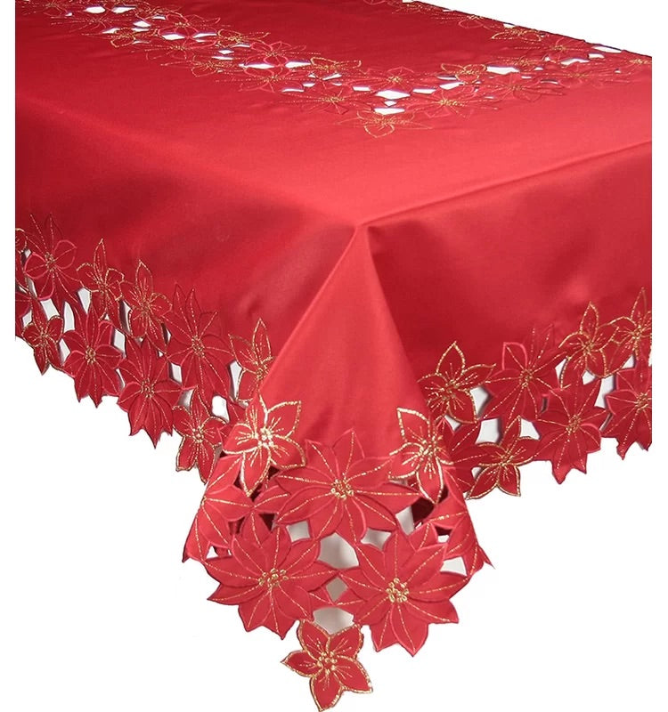 Sherell Embroidered Cutwork Tablecloth 144” #42ms