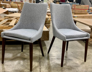 Aaliyah Upholstered Side Chair in Gray - Set of 2
