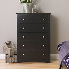 Load image into Gallery viewer, Black Kohen 5 Drawer Chest #720HW
