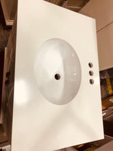 Load image into Gallery viewer, 30&quot; Marble top White bathroom vanity
