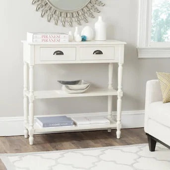 Salem White Country Console Table
