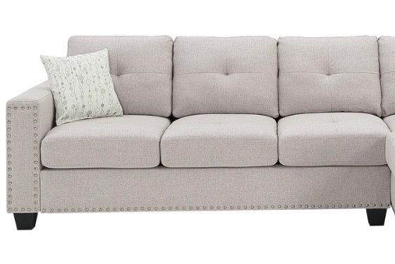 Light Grey Sofa Sectional Piece- *AS IS*