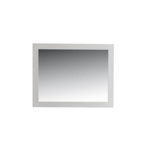40 in. x 31.5 in. Single Framed Wall Mirror in White #4020