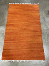 Load image into Gallery viewer, Solid Hand-Woven Sunset Orange Area Rug 3 x 5’3”(1684RR)
