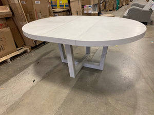 Farmhouse Round extendable table- whitewash grey