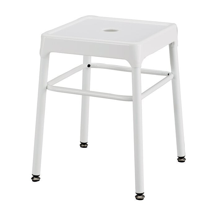 Lena 18”H Steel Stool Single White(988)