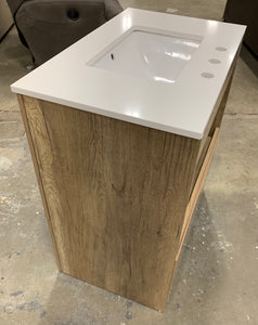 30 inch Single Bathroom Vanity in Natural Oak 922CDR