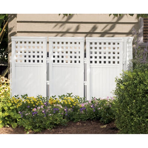 Suncast 4ft. H x 2 ft. W Outdoor Privacy Screen White (1118)