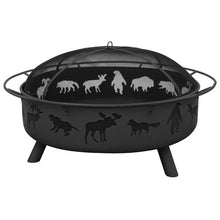 Load image into Gallery viewer, Black Super Sky Steel Wood Burning Fire Pit #40HW
