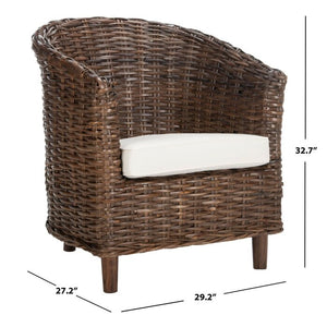 Willow Barrel Chair Brown/White(1429)